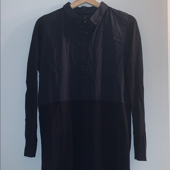 COS SIZE SMALL NAVY BLUE BUTTON UP DRESS - Picture 2 of 2